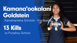 13 Kills vs Punahou School