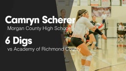 6 Digs vs Academy of Richmond County