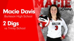 2 Digs vs Trinity School 