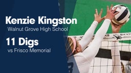 11 Digs vs Frisco Memorial 