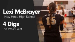 4 Digs vs West Point 