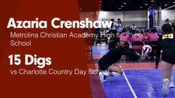 15 Digs vs Charlotte Country Day School