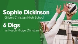 6 Digs vs Pusch Ridge Christian Academy
