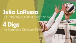 4 Digs vs Northside Christian School