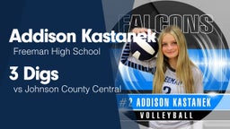 3 Digs vs Johnson County Central 