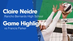 Game Highlights vs Francis Parker 