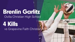 4 Kills vs Grapevine Faith Christian School
