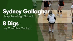 8 Digs vs Columbia Central 