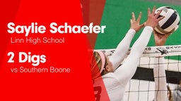 2 Digs vs Southern Boone 