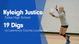19 Digs vs Lawrence County  Louisa Ky