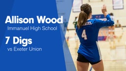 7 Digs vs Exeter Union 