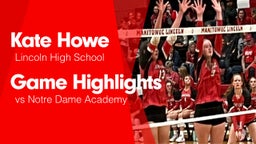 Game Highlights vs Notre Dame Academy