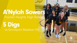 5 Digs vs Groveport Madison HS