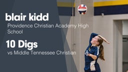 10 Digs vs Middle Tennessee Christian