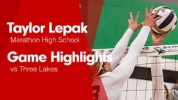 Game Highlights vs Three Lakes 