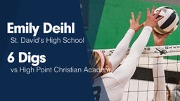 6 Digs vs High Point Christian Academy 