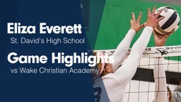 Game Highlights vs Wake Christian Academy 