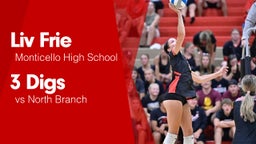 3 Digs vs North Branch 