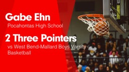 2 Three Pointers vs West Bend-Mallard Boys Varsity Basketball