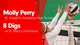 8 Digs vs St. Mary's Dominican