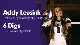 6 Digs vs Sioux City North 