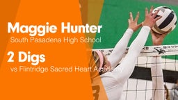 2 Digs vs Flintridge Sacred Heart Academy