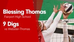 9 Digs vs Webster-Thomas 