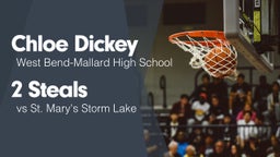 2 Steals vs St. Mary's Storm Lake