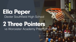 2 Three Pointers vs Worcester Academy Prep School