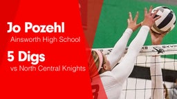 5 Digs vs North Central Knights