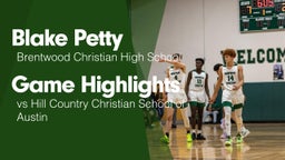Game Highlights vs Hill Country Christian School of Austin