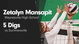 5 Digs vs Summersville  