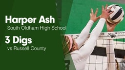 3 Digs vs Russell County 