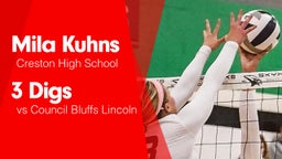 3 Digs vs Council Bluffs Lincoln 