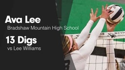 13 Digs vs Lee Williams