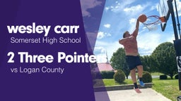 2 Three Pointers vs Logan County 