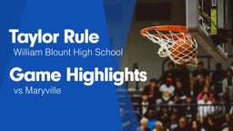 Game Highlights vs Maryville