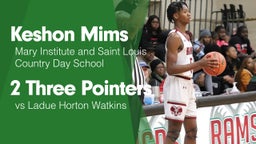 2 Three Pointers vs Ladue Horton Watkins 