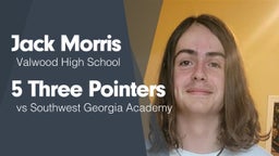 5 Three Pointers vs Southwest Georgia Academy 