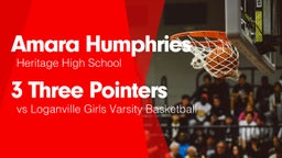 3 Three Pointers vs Loganville Girls Varsity Basketball