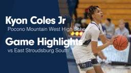 Game Highlights vs East Stroudsburg  South