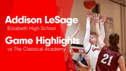 Game Highlights vs The Classical Academy 