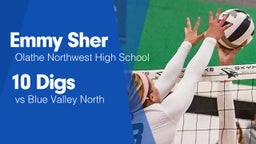 10 Digs vs Blue Valley North 