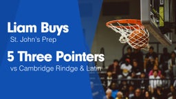 5 Three Pointers vs Cambridge Rindge & Latin 
