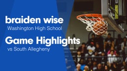 Game Highlights vs South Allegheny 
