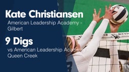 9 Digs vs American Leadership Academy - Queen Creek