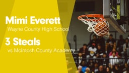 3 Steals vs McIntosh County Academy 