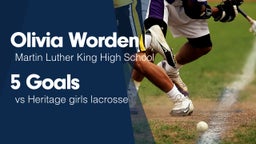 5 Goals vs Heritage  girls lacrosse