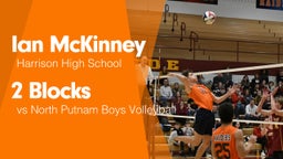 2 Blocks vs North Putnam Boys Volleyball