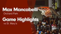 Game Highlights vs St. Mary's 